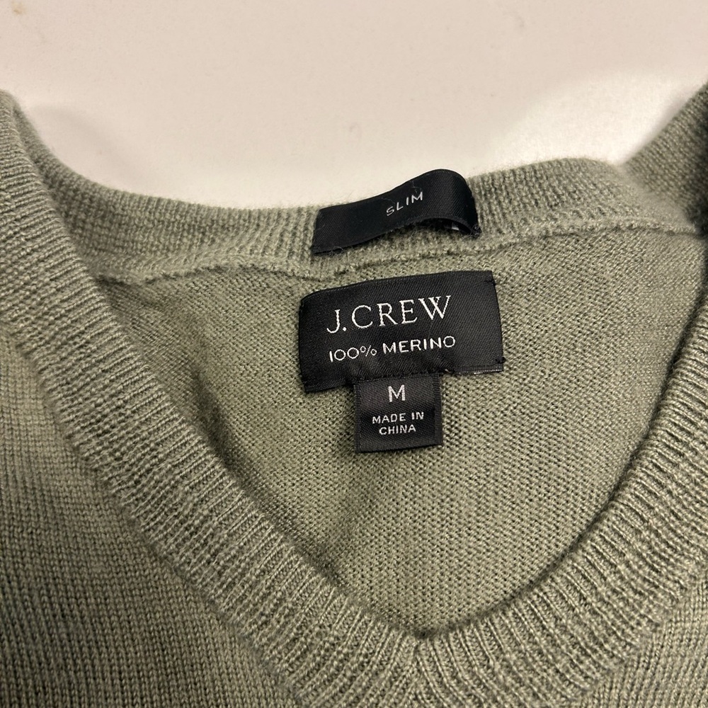 J. Crew Men's Green Merino Sweater M